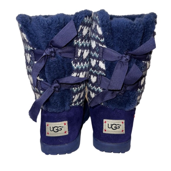 UGG Australia Heart Knotty Fair Isle Boots Size 4❤️ - Picture 3 of 14